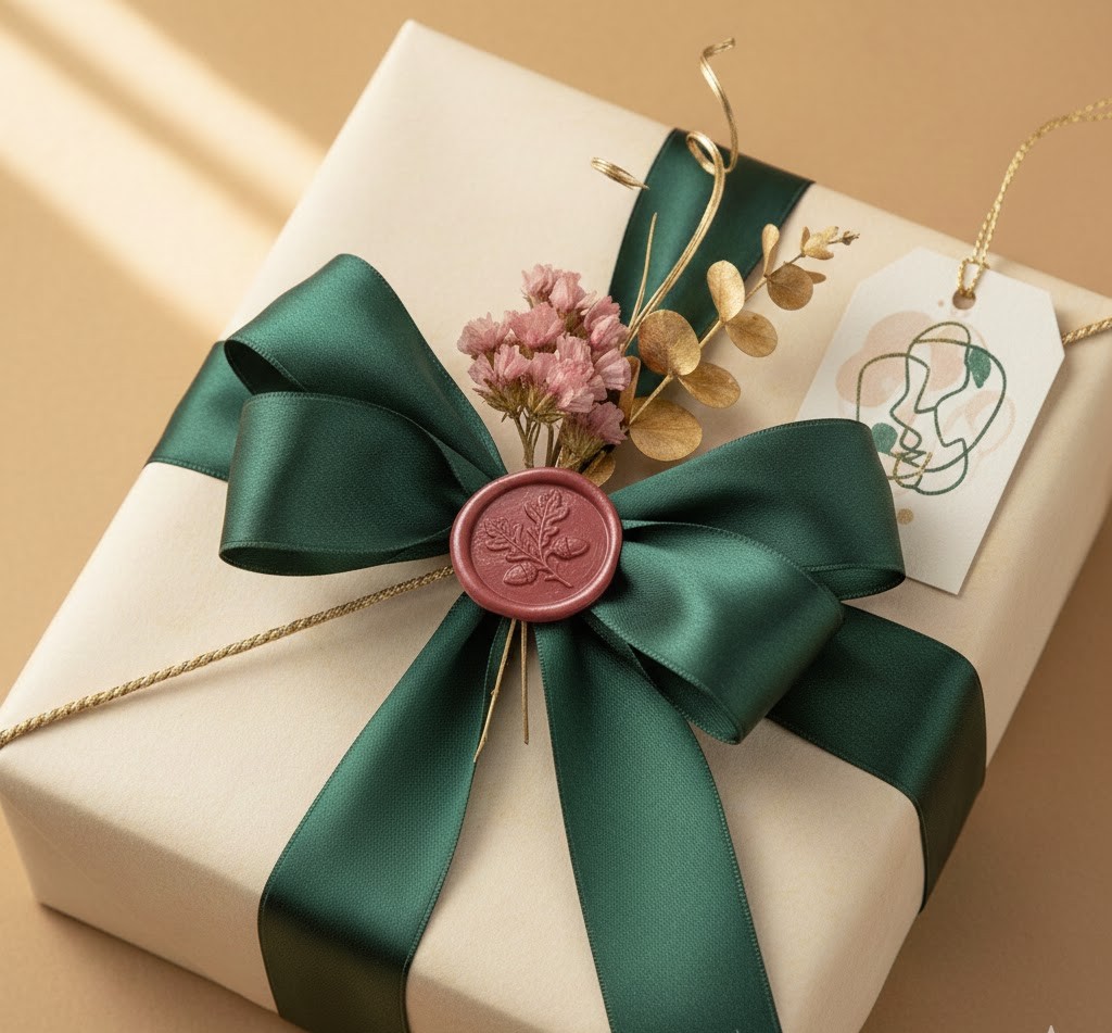 Handgjord paketinslagning med premium material