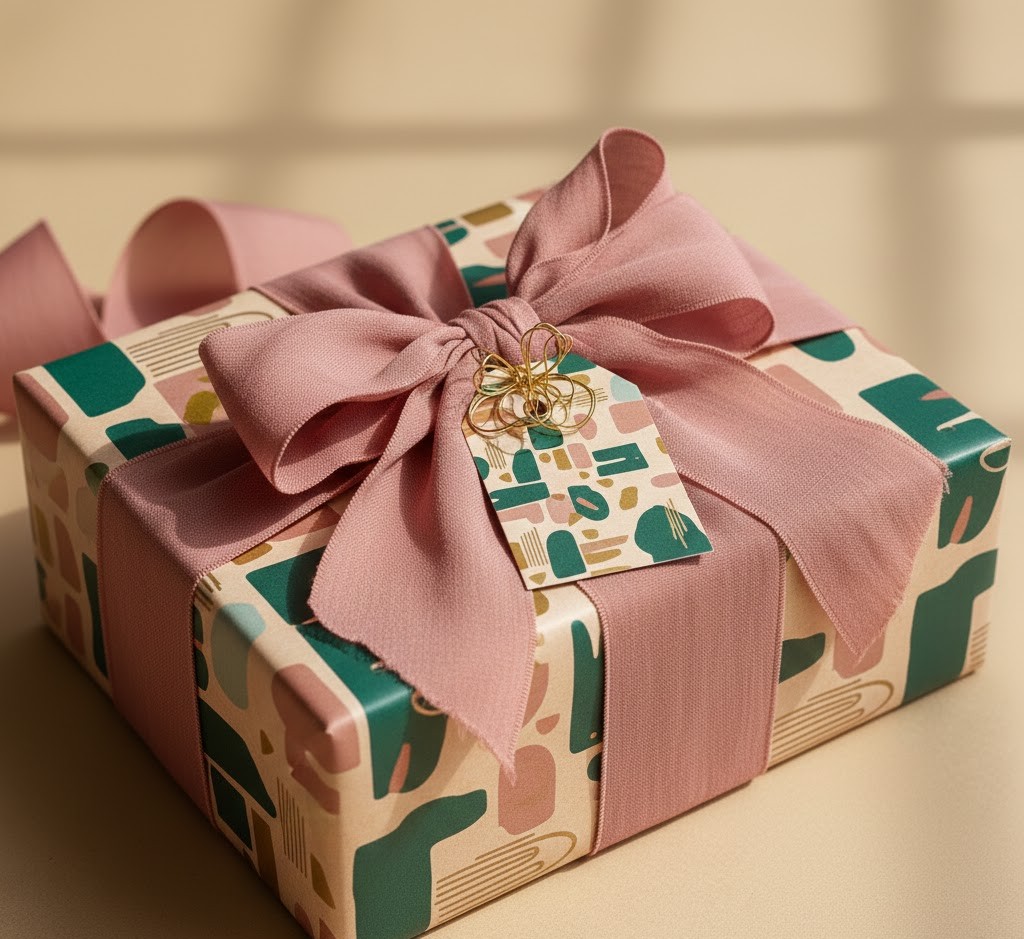 Färgglada paket med unika mönster